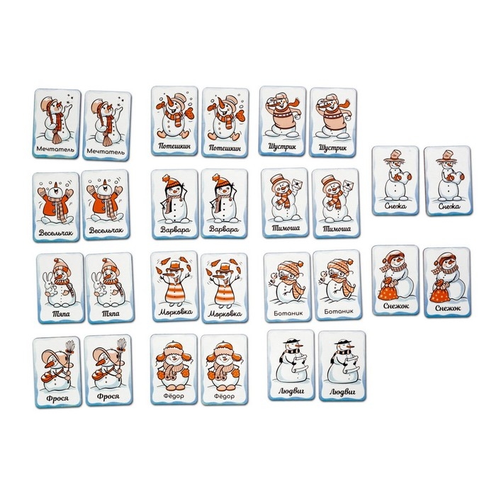 Настольная игра &laquo;Мемо. Снеговички&raquo;