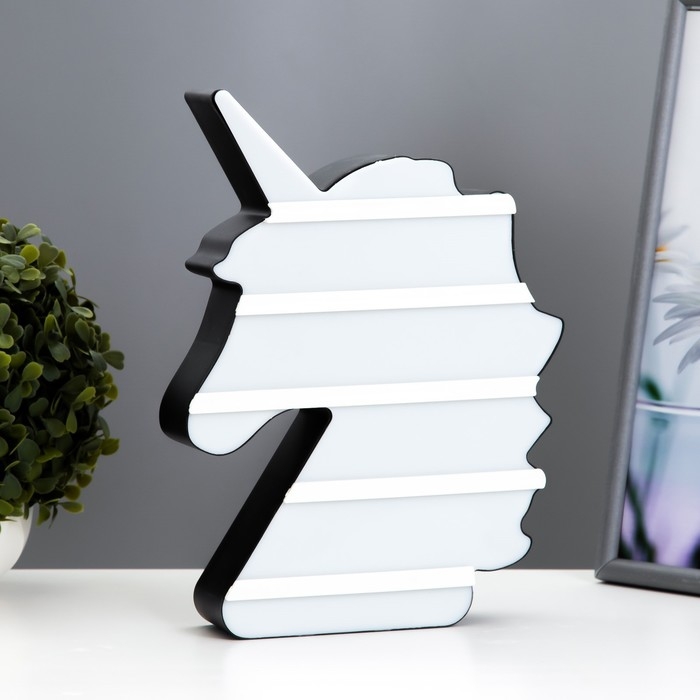 Ночник-алфавит  Ночник-алфавит "Единорог" LED английский, цифры, от батареек/USB 27,5х20х5 см RISALUX