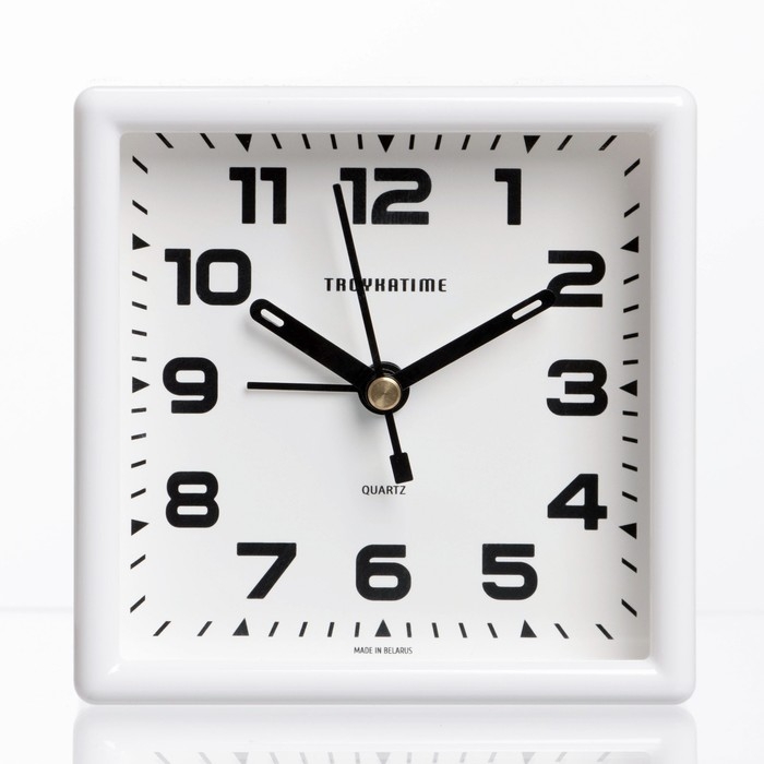 Будильник, 9 х 9 см, белый Будильник, 9 х 9 см, белый