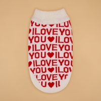 Свитер "ILOVEYOU", XL (ДС 34, ОШ 34, ОГ 32-51 см)