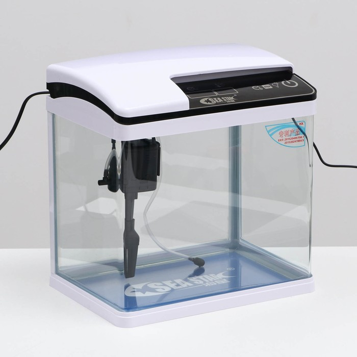 Аквариум SeaStar HX-319F в комплекте: LED-лампа, фильтр, 18 л, белый Аквариум SeaStar HX-319F в комплекте: LED-лампа, фильтр, 18 л, белый