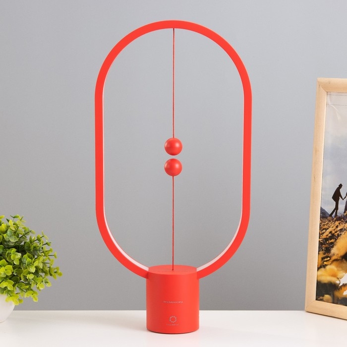 Настольная лампа Настольная лампа "Баланс" LED 3Вт 4000К красный 20х7х40см RISALUX