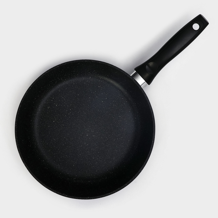 Сковорода Доляна &laquo;Элит&raquo;, d=26 см, антипригарное покрытие, пластиковая ручка, алюминий, чёрная