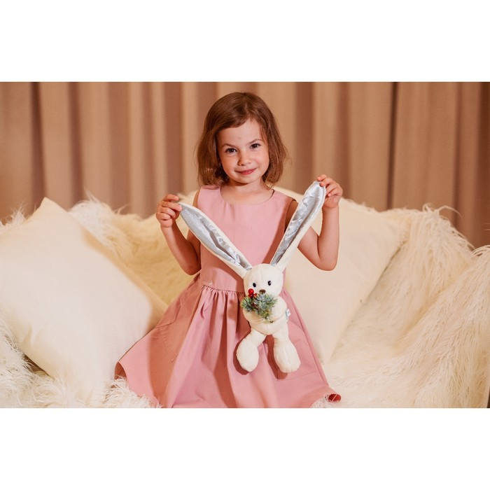 Новогодняя мягкая игрушка «Новогодний Lu», заяц, 25 см, на новый год Новогодняя мягкая игрушка «Новогодний Lu», заяц, 25 см, на новый год