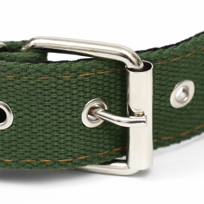 Ошейник брезентовый с подкладом, 72 х 3,5 см, хаки Ошейник брезентовый с подкладом, 72 х 3,5 см, хаки