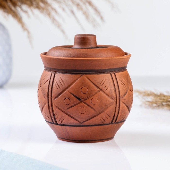 Горшок керамический для запекания  Горшок керамический для запекания "Аппетитный" молочение / 0,5л