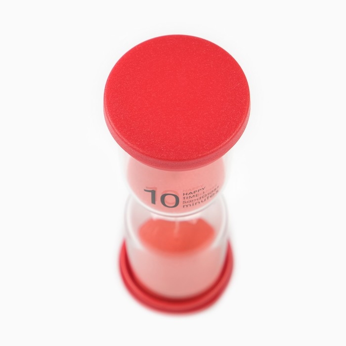 Песочные часы Happy time, на 10 минут, 4 х 11 см, красные Песочные часы Happy time, на 10 минут, 4 х 11 см, красные