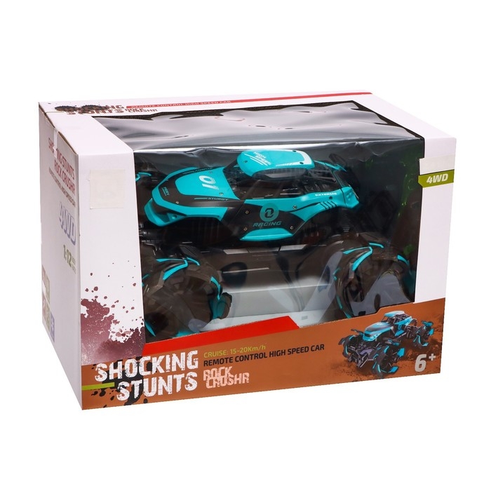 Джип радиоуправляемый Shocking, 1:12, 20 км/ч, 4WD полный привод, цвет синий Джип радиоуправляемый Shocking, 1:12, 20 км/ч, 4WD полный привод, цвет синий