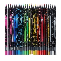 Цветные карандаши 24 цвета MAPED Color'Peps Black Monster, пластиковые