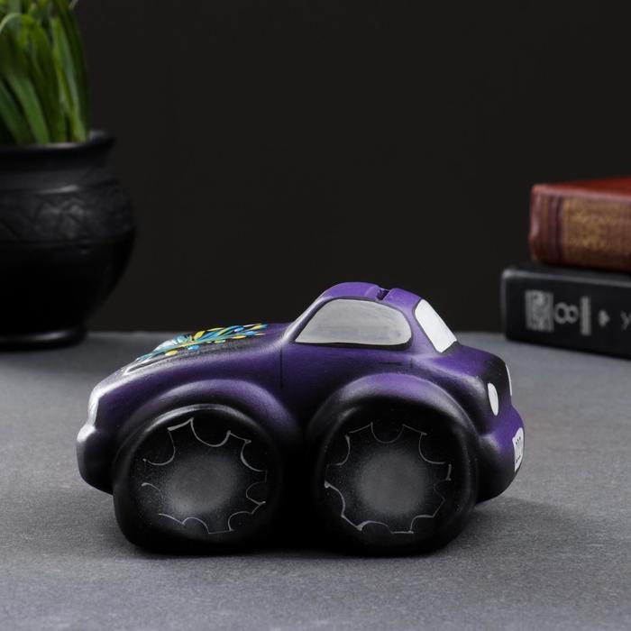 Копилка  Копилка "Машина" фиолетовая, 9х15см