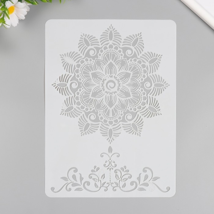 Трафарет пластик Трафарет пластик "Мандала" 21х29,7 см