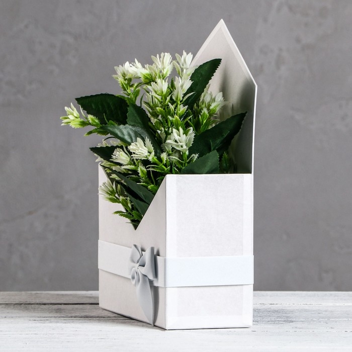 Конверт с бантиком, белый 18 х 24 х 7 см Конверт с бантиком, белый 18 х 24 х 7 см