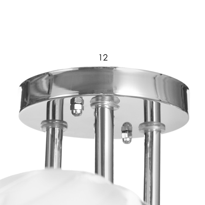 Люстра Люстра "Селена" 3х40Вт Е27 Хром 48х48х21см