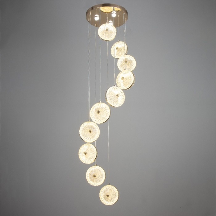 Каскад Каскад "Ледис" 10LED+3LED 99Вт ПДУ золото 40х40х200см BayerLux