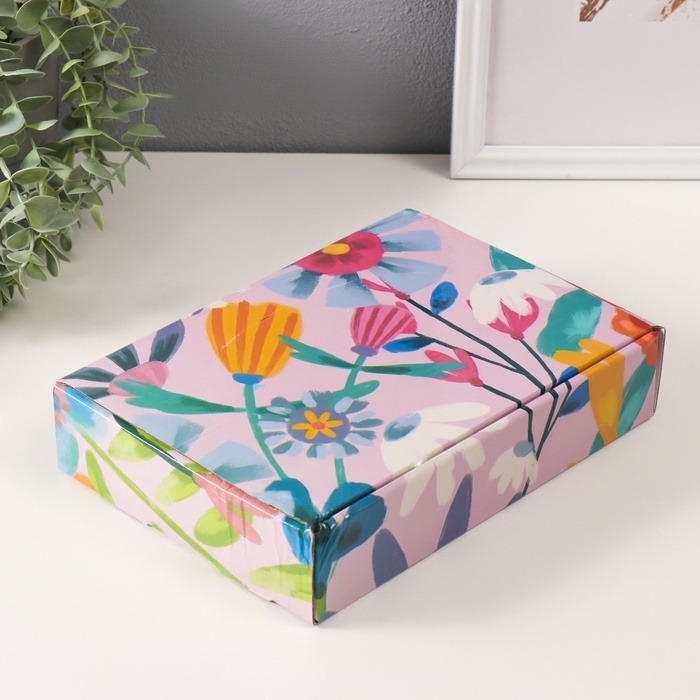 Шкатулка металл прямоугольная  Шкатулка металл прямоугольная "Цветочки" МИКС 5,8х4,2х2.6 см