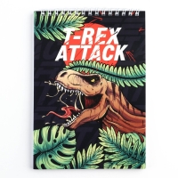 Блокнот А5, 40 л. Обложка картон. "Динозавр&raquo;