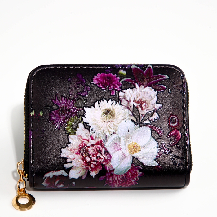 Кошелёк на молнии &laquo;Выбражулька&raquo;, цвет чёрный