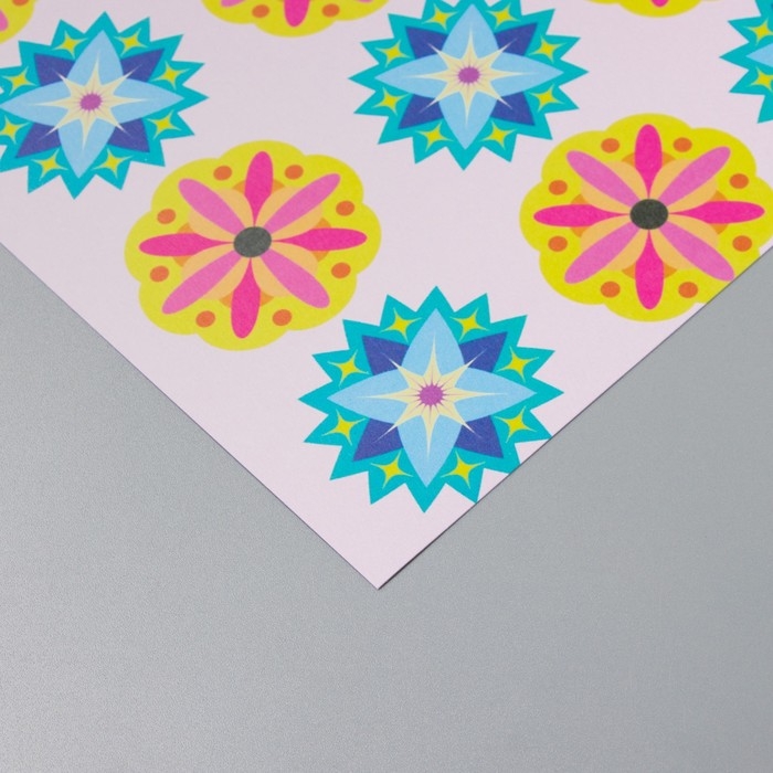 Бумага для скрапбукинга Бумага для скрапбукинга "Калейдоскоп" плотность 180 гр набор 5 шт 30,5х32 см