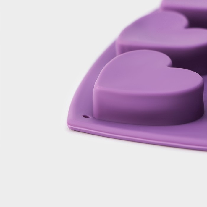 Форма для конфет и шоколада Доляна «Сердечки», силикон, 15×14,5×1,5 см, 10 ячеек, цвет МИКС Форма для конфет и шоколада Доляна «Сердечки», силикон, 15×14,5×1,5 см, 10 ячеек, цвет МИКС