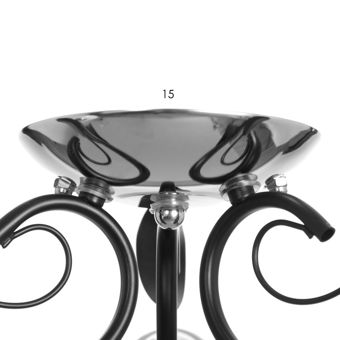 Люстра Люстра "Девин" 3хЕ27 40Вт черно-хромовый 55х55х30 см BayerLux