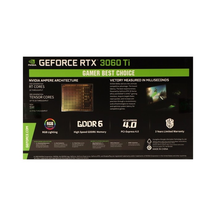 Видеокарта Maxsun RTX3060Ti Terminator, 8 Гб, 256bit, GDDR6, 3хHDMI, DP Видеокарта Maxsun RTX3060Ti Terminator, 8 Гб, 256bit, GDDR6, 3хHDMI, DP