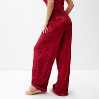 Брюки домашние женские KAFTAN "Бархат", 44-46, бордовый