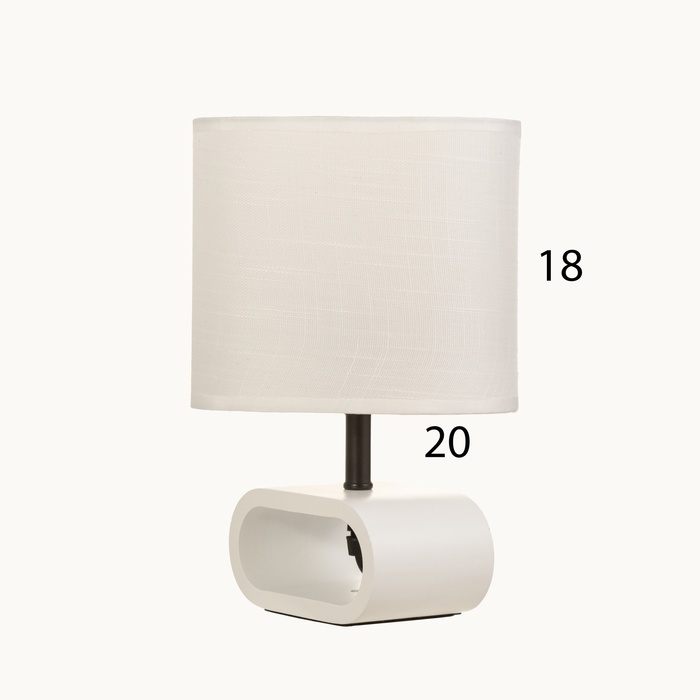 Лампа настольная Лампа настольная "Лилит" 1х40Вт Е27 белый 11,5х20х30см