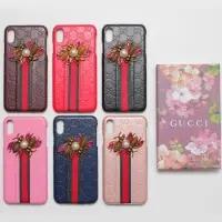 Чехол iPh XS Max под кожу жуки со стразами