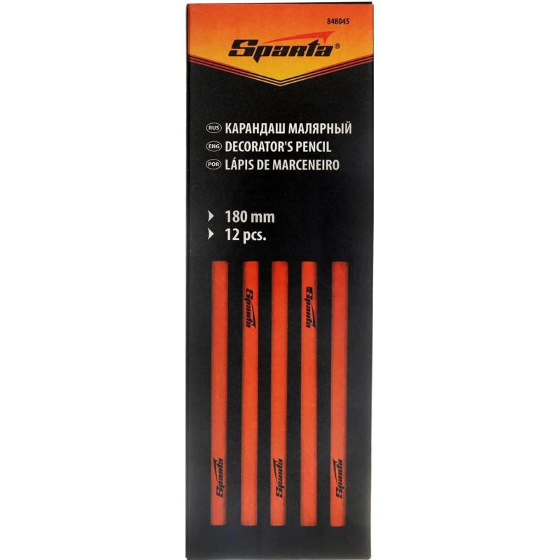 Карандаш малярный SPARTA, 180мм, за упак 12шт (848045)