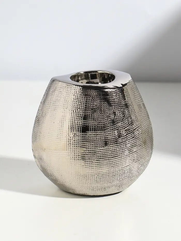 Подсвечник на 1 свечу &laquo;Глория&raquo;, d=4 см, серебро, 12.5&times;8&times;12 см