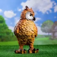 Садовая фигура из полистоуна &laquo;Филин&raquo;, 22&times;28&times;42 см
