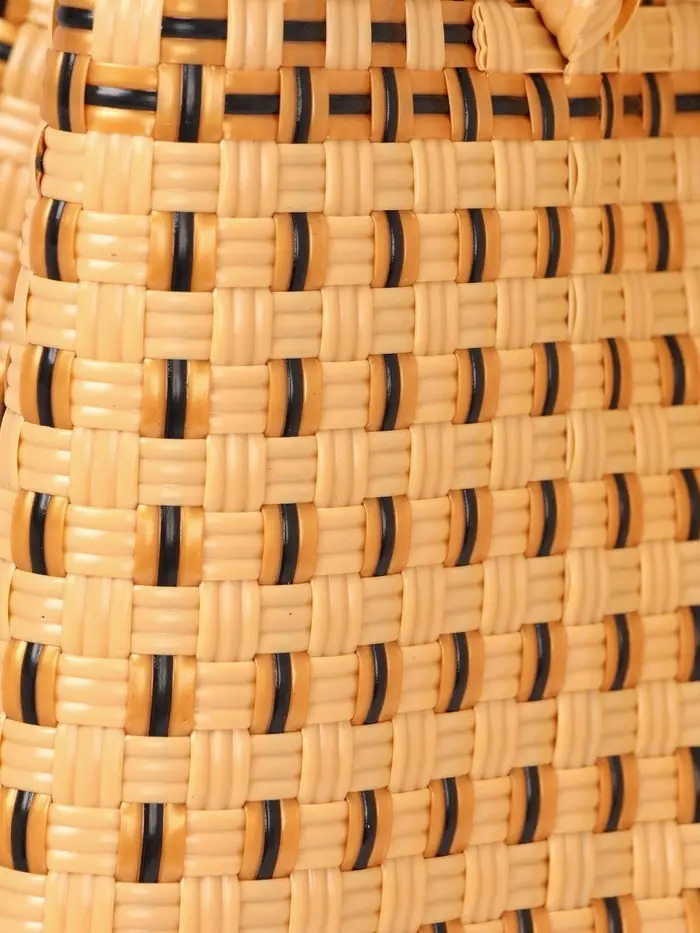 Сумка плетёная, 40&times;20&times;55 см, пластик, бежевая