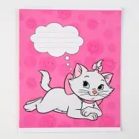 Тетрадь в клетку 12 листов, 5 видов МИКС, обложка мелованный картон, Коты Аристократы