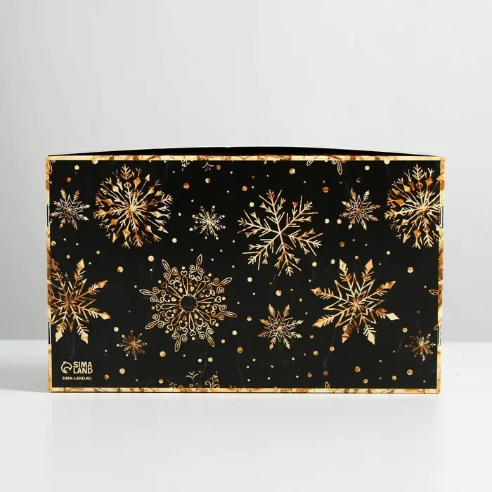 Коробка для эклеров с вкладышами новогодняя &laquo;Пусть сбудутся желания&raquo;, 25&times;15&times;7 см