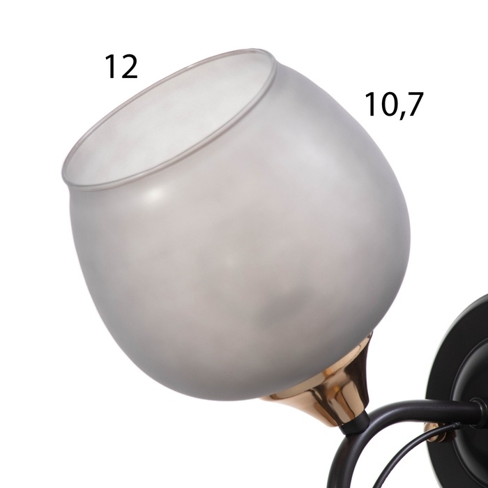 Бра Бра "Акапулько" 1х60Вт Е27 Коричневый, золото 24х13х26,5см