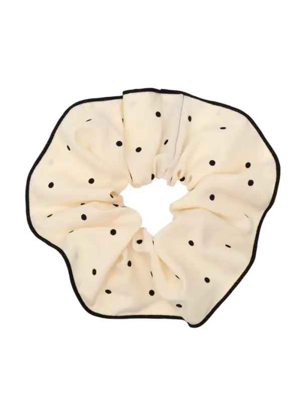 Резинка для волос "Орбита гранд" горох, 13 см, молочный