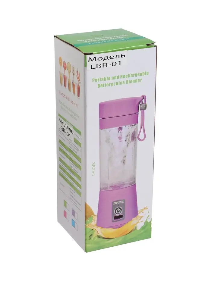 Блендер LBR-01, портативный, 24 Вт, 380 мл, USB, фиолетовый Блендер LBR-01, портативный, 24 Вт, 380 мл, USB, фиолетовый