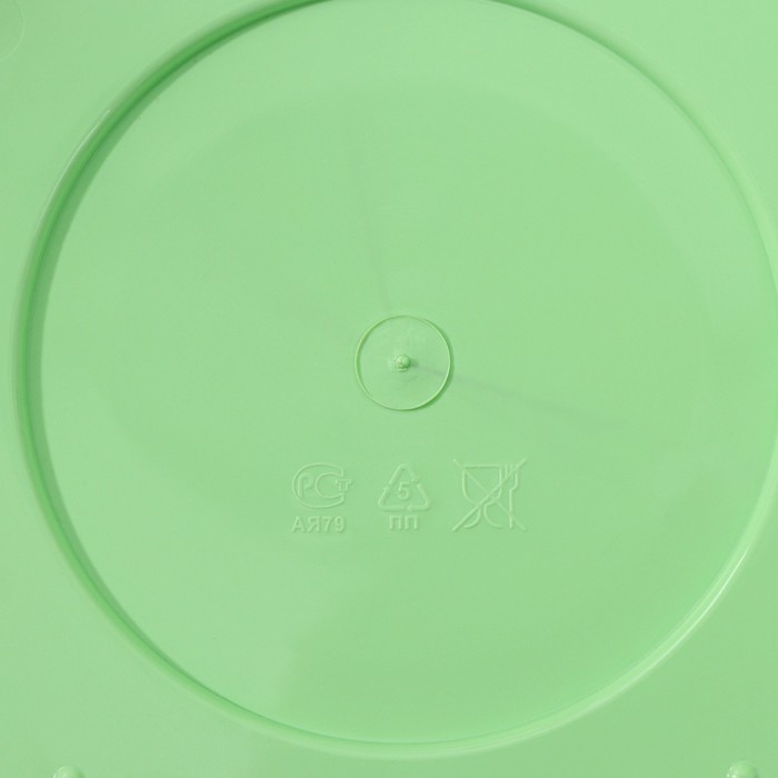 Горшок для цветов с поддоном «Знатный», 6,7 л, d=27 см, зелёный Горшок для цветов с поддоном «Знатный», 6,7 л, d=27 см, зелёный