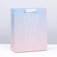 Пакет подарочный, упаковка, &laquo;Just for you&raquo;, 20 х 16 х 8 см