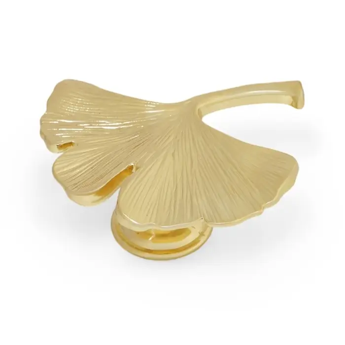 Ручка-кнопка CAPPIO PRO &laquo;Листок&raquo; 54&times;50 мм, цвет золото