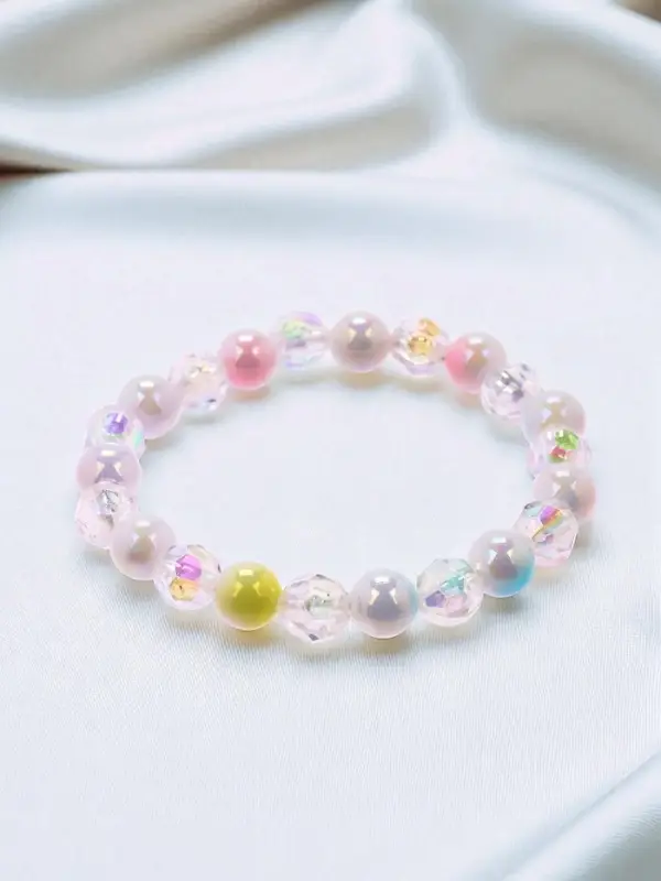 Браслет детский &laquo;Выбражулька. Гранёные кристаллы&raquo;, d=5 см, фиолетовый