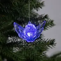 Ёлочная игрушка &laquo;Ангел&raquo;, 8&times;5&times;4.5 см, 1 LED, от батареек, свечение мульти (RGB)