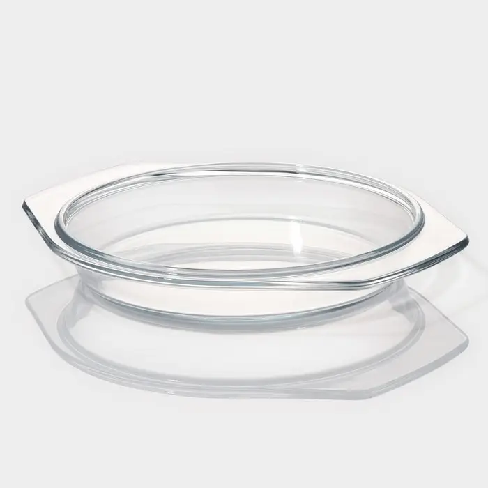 Кастрюля для запекания Доляна &laquo;Фуэго&raquo;, 3 л, 30.8&times;26.7&times;12 см, жаропрочное стекло, прозрачная