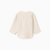 Свитшот флисовый детский MINAKU: Fleece Soft, цвет бежевый, рост 122 см