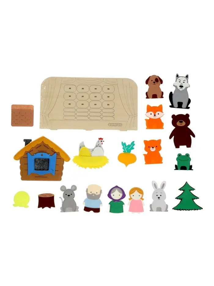 Настольный театр &laquo;Набор 5 в 1: Колобок, Репка, Курочка Ряба, Теремок, Маша и медведь&raquo;