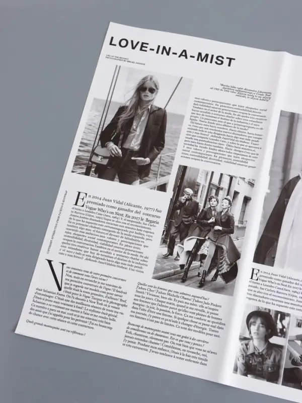 Пленка флористическая "Газета моды" 65мкм, белая, 50х57 &plusmn;1см