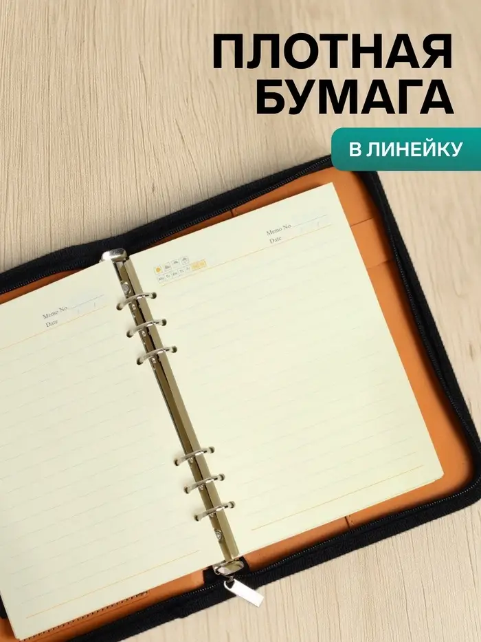 Ежедневник-органайзер Calligrata, А5, 96 листов, на молнии, обложка из искусственной кожи, МИКС