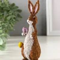 Сувенир полистоун "Кролик с пасхальными яичками" 4,8х5х14,5 см Сувенир полистоун "Кролик с пасхальными яичками" 4,8х5х14,5 см