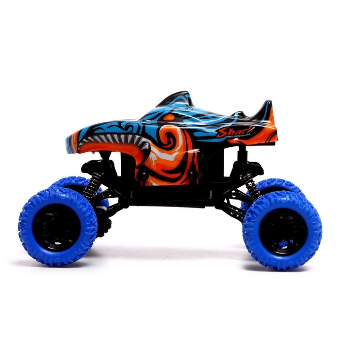 Джип радиоуправляемый MONSTER, 1:16, свет, работает от аккумулятора, цвет синий Джип радиоуправляемый MONSTER, 1:16, свет, работает от аккумулятора, цвет синий