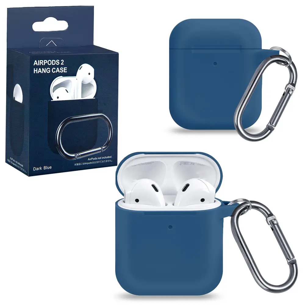 Чехол APods 1/2 с карабином №19  Blue
